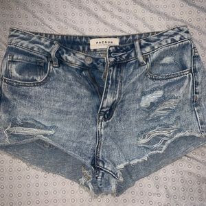 pacsun blue jean shorts